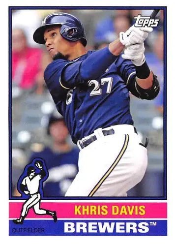 2015 Topps Archives #142 Khris Davis NM-MT Brewers (1976 Topps) ID:19446 - Baseball Card Single