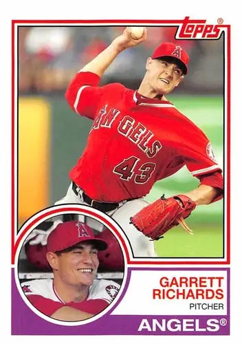 Original gloss Garrett Richards baseball card from 2015 Topps Archives collection