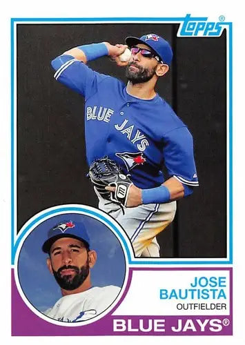 2015 Topps Archives Jose Bautista baseball card with original gloss and vibrant design