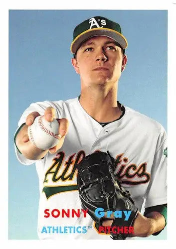 Sonny Gray baseball card with original gloss from 2015 Topps Archives collection