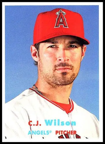 2015 Topps Archives #89 C.J. Wilson NM-MT Angels (1957 Topps) ID:73292 - Baseball Card Single