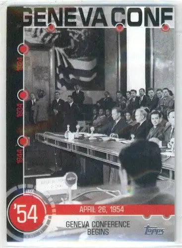 Geneva Conference trading card from 2015 Topps Baseball History with original gloss