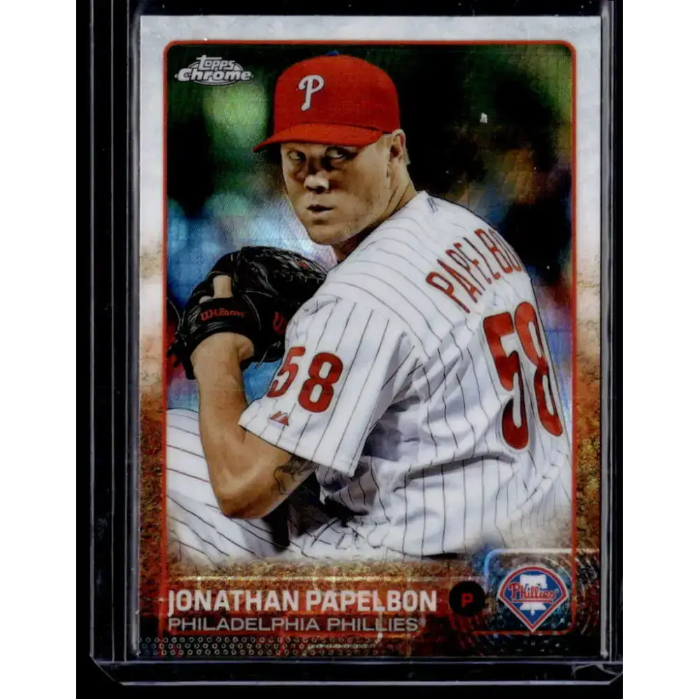 2015 Topps Chrome #147 Jonathan Papelbon Prism Refractor NM-MT - Baseball Card Single