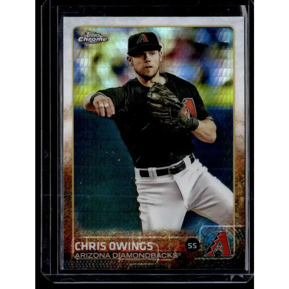 2015 Topps Chrome #37 Chris Owings Prism Refractor NM-MT - Baseball Card Single