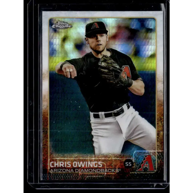 2015 Topps Chrome #37 Chris Owings Prism Refractor NM-MT - Baseball Card Single