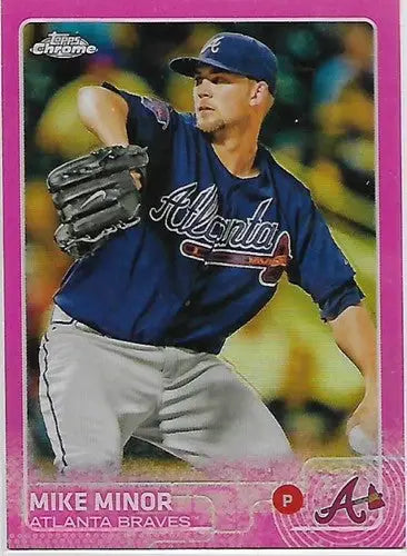 2015 Topps Chrome Pink Refractor #197 Mike Minor NM-MT Braves ID:4272 - Baseball Card Single