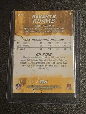 2015 Topps Fire #97 Davante Adams Silver - Football Card Single
