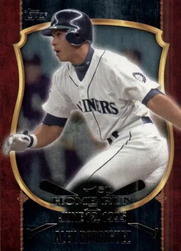2015 Topps First Home Run Alex Rodriguez baseball card with original gloss Mariners