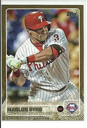 2015 Topps Gold Marlon Byrd baseball card with original gloss Phillies ID 18577