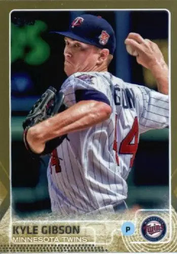 2015 Topps Gold Kyle Gibson baseball card with original gloss Twins ID 21828