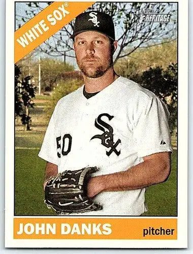 2015 Topps Heritage John Danks baseball card with original gloss on White Sox ID 19427