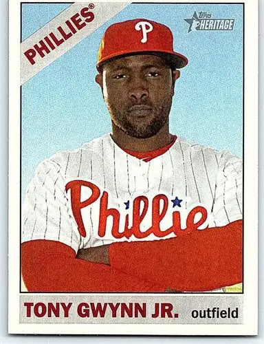 Original gloss 2015 Topps Heritage Tony Gwynn Jr. baseball card Phillies ID 71951