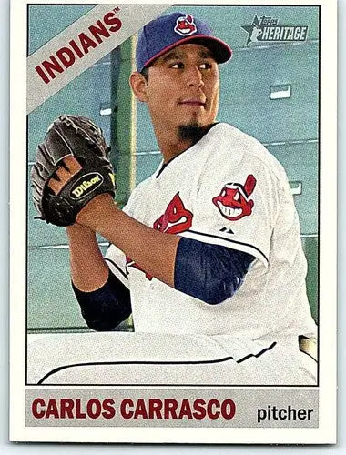 2015 Topps Heritage #191 Carlos Carrasco NM-MT Indians ID:4361 - Baseball Card Single