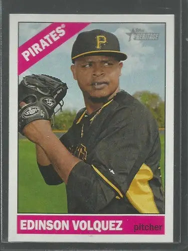 2015 Topps Heritage #195 Edinson Volquez NM-MT Pirates ID:4363 - Baseball Card Single