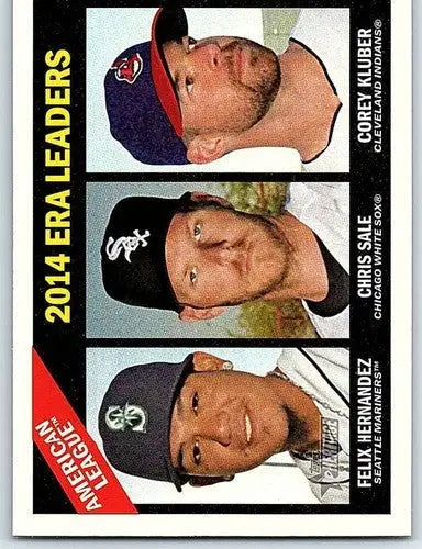 Original gloss Topps Heritage baseball card featuring Corey Kluber and two pitchers
