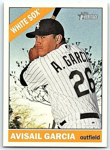 Avisail Garcia baseball card from Topps Heritage with original gloss, 2015 Topps Heritage #29