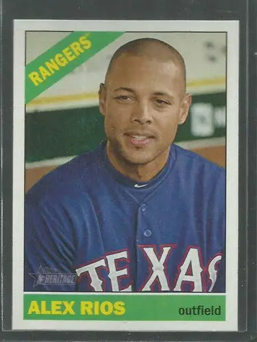 2015 Topps Heritage #314 Alex Rios NM-MT Rangers - Baseball Card Single