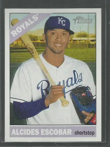 2015 Topps Heritage #339 Alcides Escobar NM-MT Royals ID:4395 - Baseball Card Single