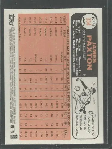 2015 Topps Heritage #354 James Paxton NM-MT Mariners ID:4399 - Baseball Card Single