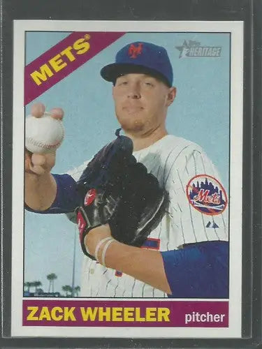 2015 Topps Heritage Zack Wheeler baseball card with original gloss NM-MT Mets
