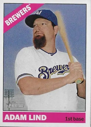 2015 Topps Heritage #403 Adam Lind NM-MT Brewers ID:4406 - Baseball Card Single
