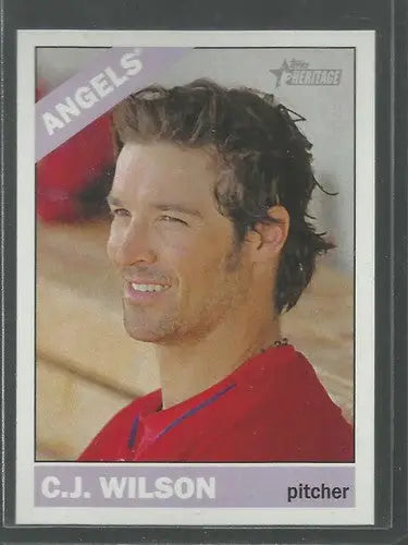2015 Topps Heritage #405 C.J. Wilson NM-MT Angels ID:4408 - Baseball Card Single
