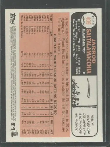 2015 Topps Heritage #409 Jarrod Saltalamacchia NM-MT Marlins ID:4410 - Baseball Card Single