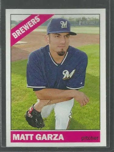 2015 Topps Heritage #418 Matt Garza NM-MT Brewers ID:4414 - Baseball Card Single