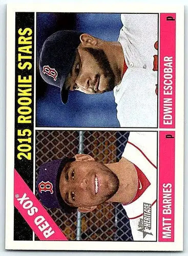 2015 Topps Heritage #44 Edwin Escobar/Matt Barnes NM-MT RC Rookie Red So ID:4303 - Baseball Card Single