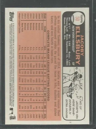 2015 Topps Heritage #50 Jacoby Ellsbury NM-MT Yankees ID:4305 - Baseball Card Single