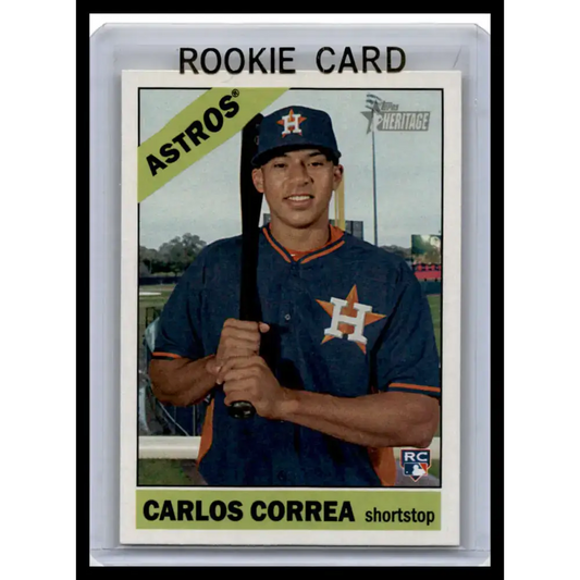 2015 Topps Heritage #563a Carlos Correa NM-MT Baseball Card - Baseball Card Single