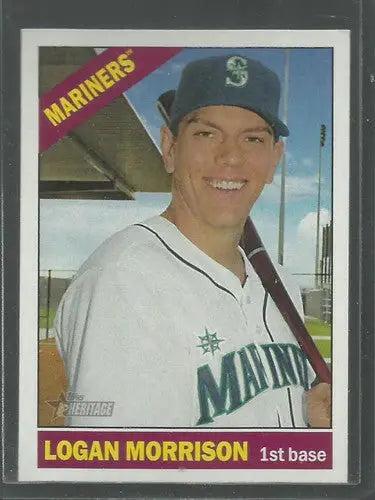 2015 Topps Heritage #65 Logan Morrison NM-MT Mariners ID:4307 - Baseball Card Single