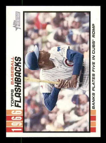 2015 Topps Heritage Baseball Flashbacks Ernie Banks original gloss baseball card