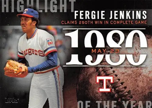 Original gloss Fergie Jenkins baseball card from 2015 Topps Highlight Of The Year collection