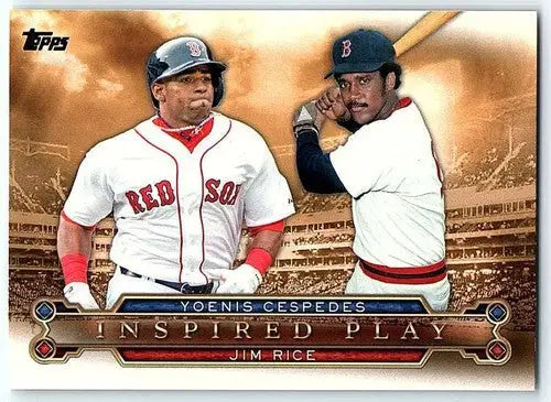 2015 Topps Inspirations Duals #I-8 Jim Rice/Yoenis Cespedes NM-MT Red S ID:35015 - Baseball Card Single
