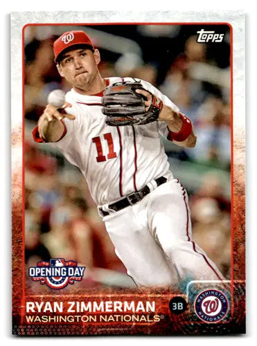 Original gloss 2015 Topps Opening Day Ryan Zimmerman baseball card with Nationals ID 70492