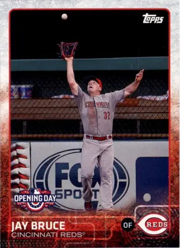 Original gloss 2015 Topps Opening Day Jay Bruce Reds baseball card NM-MT