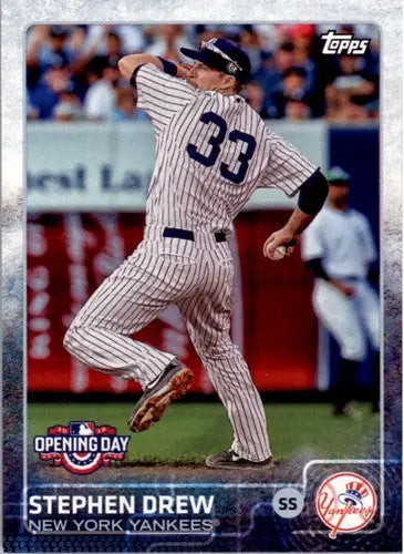 2015 Topps Opening Day #135 Stephen Drew NM-MT Yankees - Baseball Card Single
