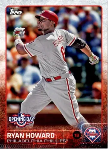Original gloss 2015 Topps Opening Day Ryan Howard baseball card Phillies ID 3970