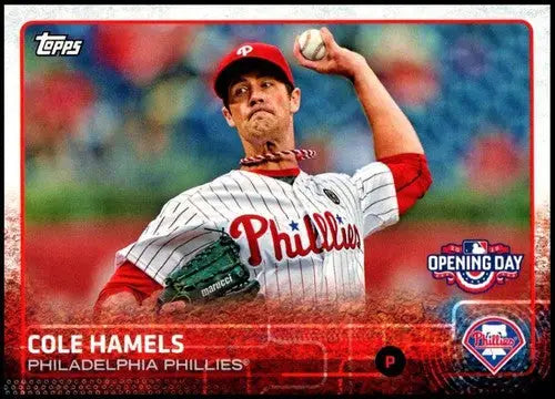 2015 Topps Opening Day Cole Hamels baseball card Phillies NM-MT collectible