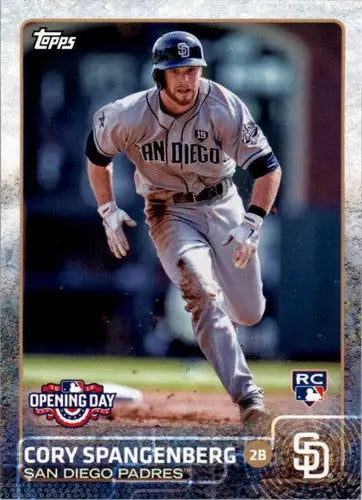 Original gloss 2015 Topps Opening Day Cory Spangenberg rookie baseball card