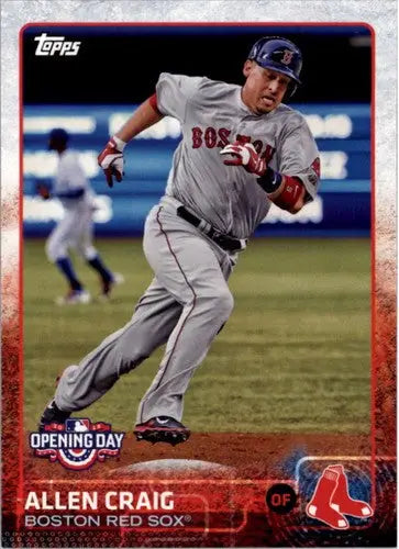 Allen Craig baseball card from 2015 Topps Opening Day series featuring Red Sox