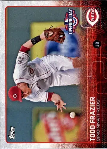 Original gloss of 2015 Topps Opening Day Todd Frazier Reds baseball card
