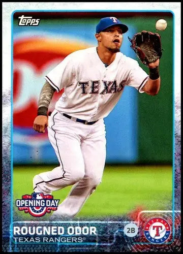 Original gloss Rougned Odor baseball card from 2015 Topps Opening Day series
