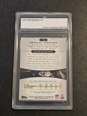 2015 Topps Platinum #118 Breshad Perriman FGS 10 - Football Card Single