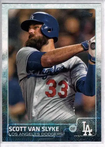 Scott Van Slyke baseball card from 2015 Topps Update US182 Dodgers NM-MT
