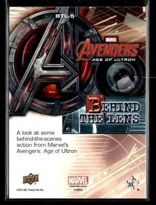 2015 Upper Deck Avengers Age of Ultron Behind the Lens #BTL-5 Behind the Lens - Non-Sports Card Single