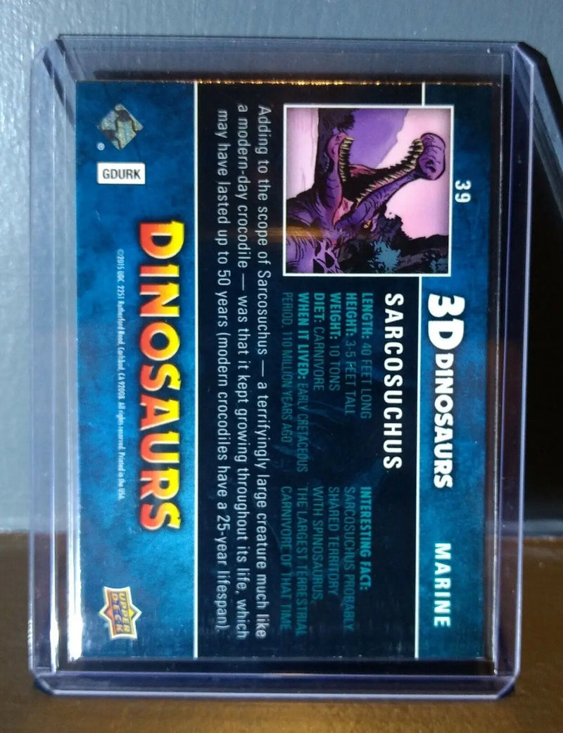 2015 Upper Deck Dinosaurs 3-D Lenticular Sarcosuchus #39 Trading Card - Other