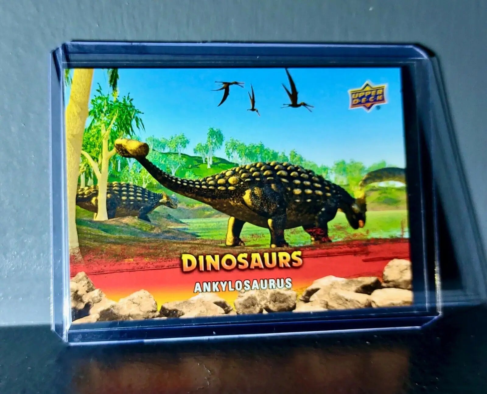 2015 Upper Deck Dinosaurs Ankylosaurus Extinction Red Parallel #4 Card - Non-Sports Card Single