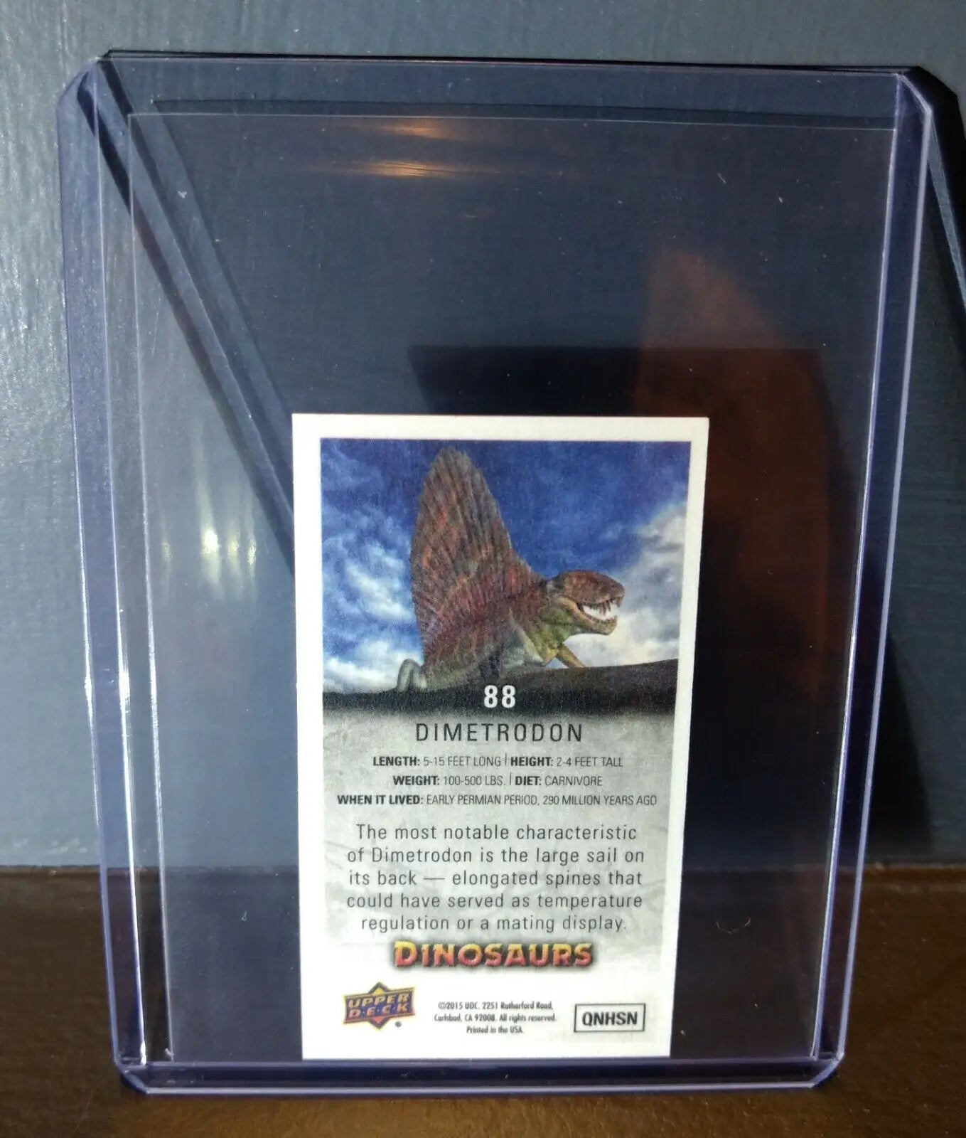 2015 Upper Deck Dinosaurs Canvas Mini Dimetrodon #88 Trading Card - Non-Sports Card Single